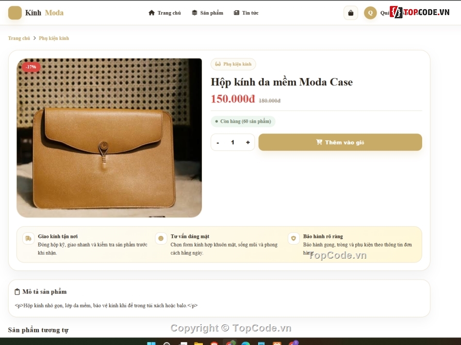 Web thời trang,bán kính,kính mắt